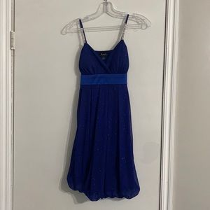 Sparkly Navy Blue dress diamond strap